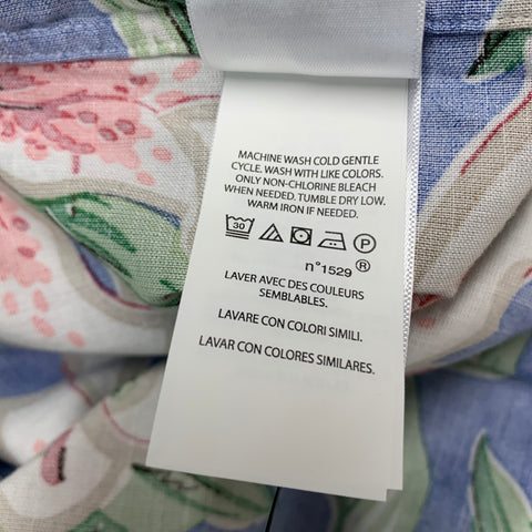 POLO by RALPH LAUREN Size S Blue Green Floral Spread Collar Short Sleeve Shirt