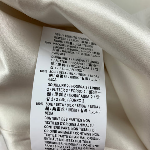 SAINT LAURENT Taille 4 Robe de cocktail sans bretelles en viscose blanche