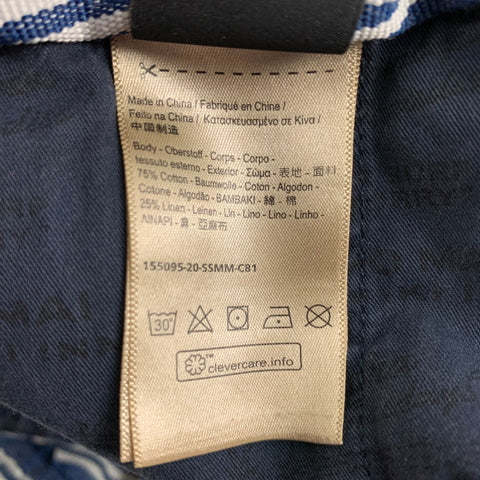 SCOTCH AND SODA Size 30 Navy Cotton Linen Drawstring Shorts