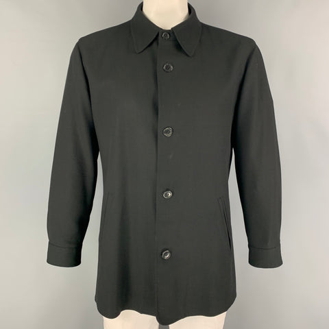ERMENEGILDO ZEGNA Size 42 Black Wool Single Breasted Jacket