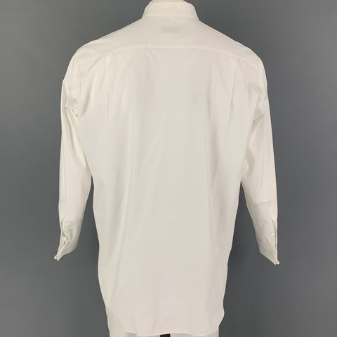 GIORGIO ARMANI Size L White Tuxedo Long Sleeve Shirt