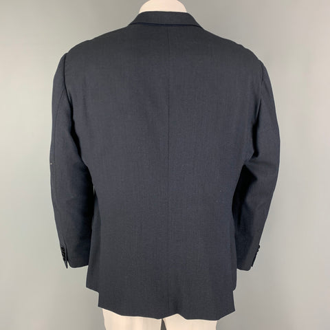 ARMANI COLLEZIONI Size 50 Navy Wool Tuxedo Sport Coat