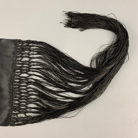 DOLCE & GABBANA Black Silk Satin Scarves