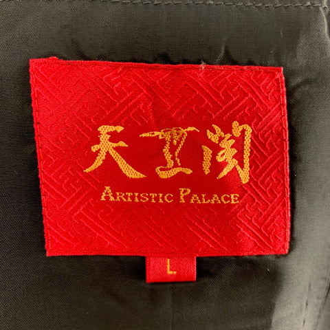 ARTISTIC PALACE Chest Size L Size L Black Solid Wool Nehru Collar Coat