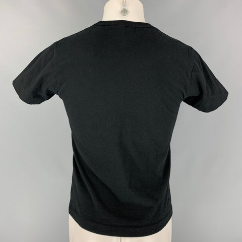 COMME des GARCONS Size S Black & White Logo Cotton Crew-Neck T-shirt