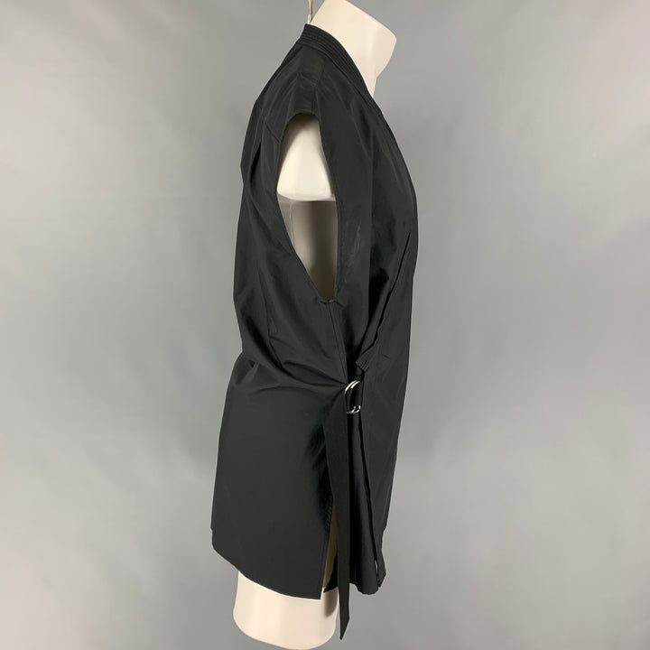 3.1 PHILLIP LIM Size M Black Nylon Cotton Cross Strap Vest