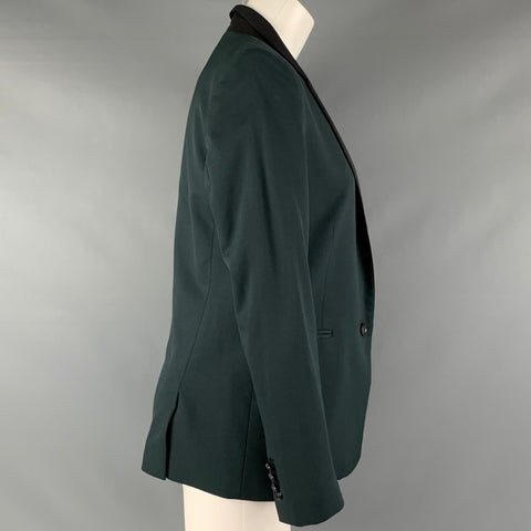 THE KOOPLES Veste élasthanne en laine noire verte taille 4