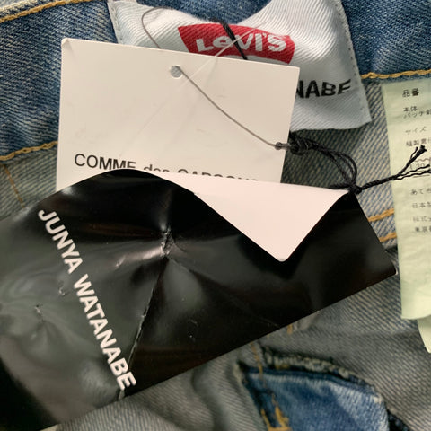 JUNYA WATANABE- LEVI'S Size XS Light Blue Denim Washed Wide Leg Jeans