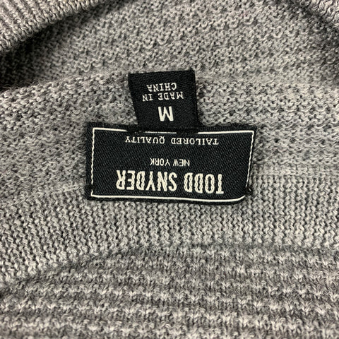 TODD SNYDER Size M Gray Merino Wool Crew-Neck Pullover