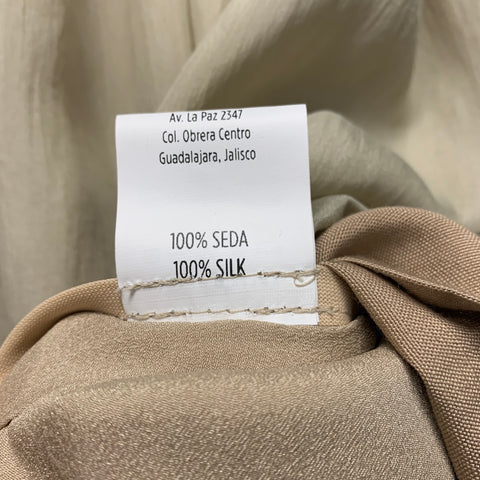 JULIA & RENATA Size One Size Taupe Silk Oversized Long Gown Dress