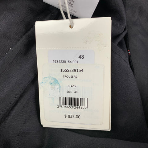 GIVENCHY Talla 32 Pantalón de vestir con bragueta con cremallera de lana / poliéster con estampado de rombos en negro y rojo