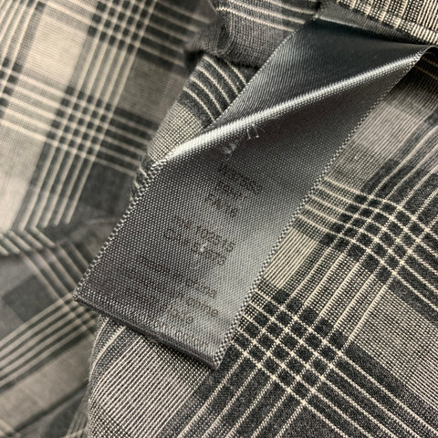 JOHN VARVATOS Size S Grey Plaid Cotton Button Up Long Sleeve Shirt
