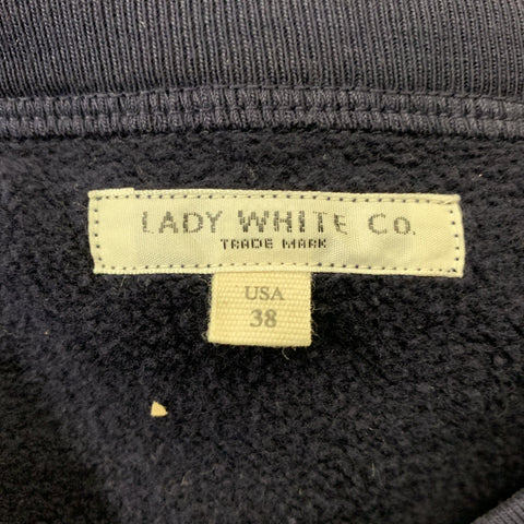 LADY WHITE Size M Dark Purple Solid Cotton Crew-Neck Sweatshirt