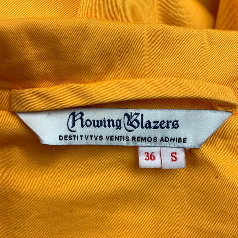 ROWING BLAZERS Size S Yellow Cotton Notch Lapel Casual Suit