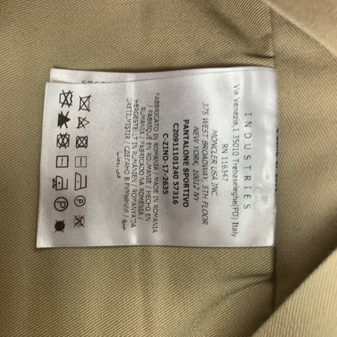 MONCLER Size 32 Navy Blue Virgin Wool Pleated Dress Pants
