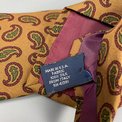 POLO by RALPH LAUREN Brown Paisley Silk Tie