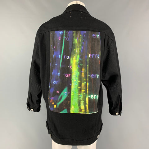 MAISON MARGIELA Size XS Black Multi-Color Abstract Cotton Oversized Jacket