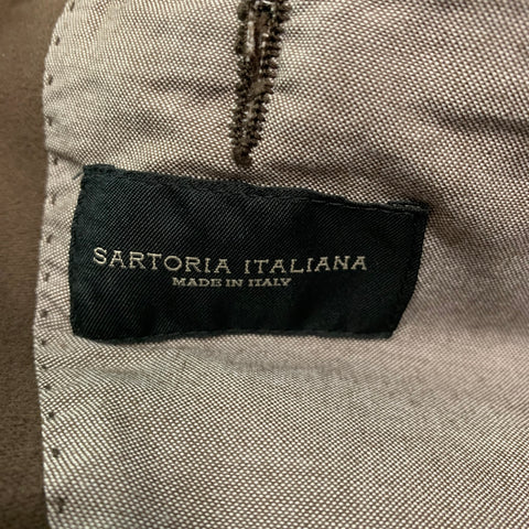MANUEL RITZ Taille 38 Veste simple boutonnage en coton élasthanne marron