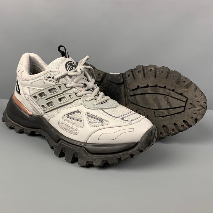 AXEL ARIGATO Size 10 Grey Leather Lace Up Sneakers
