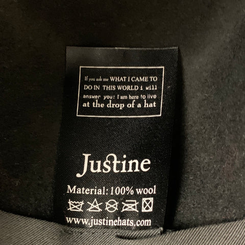 JUSTINE Black Wool Felt Hat
