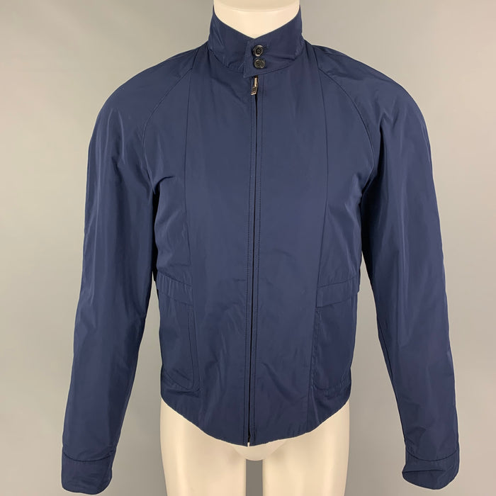 HUGO BOSS Size S Navy Polyester Zip Up Jacket