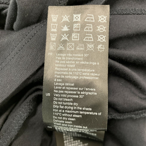 SANDRO Size M Black Embroidery Cotton T-shirt