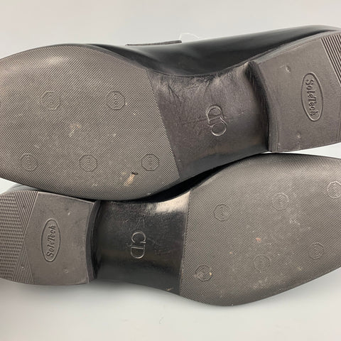 DIOR HOMME Size 10.5 Black Leather Penny Loafers