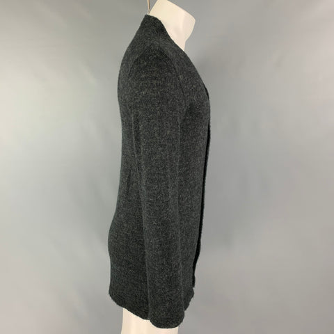 COMME des GARCONS HOMME PLUS Size S Dark Gray Acrylic Blend Buttoned Cardigan