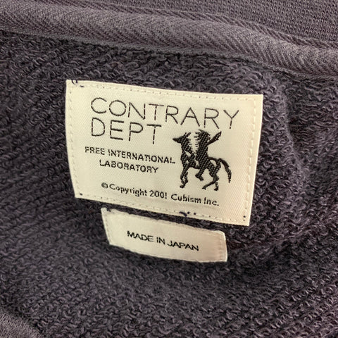 CONTRARY DEPT by VISVIM Sudadera Crash de algodón con lavado azul marino Amplus SB L/S Talla L