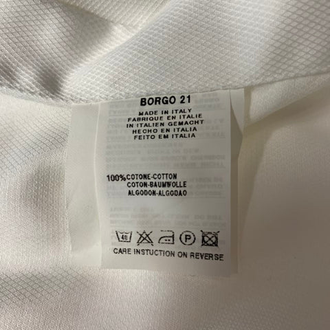 GIORGIO ARMANI Size XL Solid White Cotton French Cuff Long Sleeve Shirt
