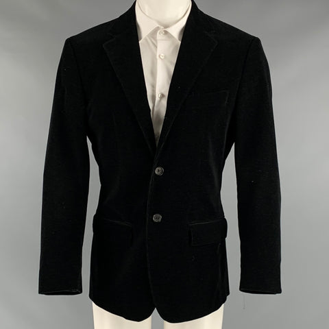 JIL SANDER Size 38 Black Corduroy Cotton Elastane Sport Coat