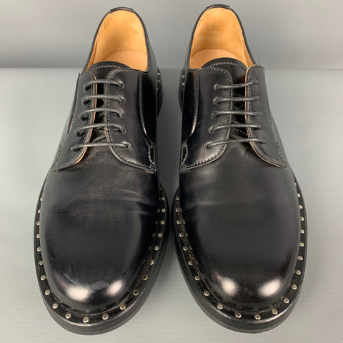 CHURCH'S Size 6 Black Wingtip Rebecca Lace Up Shoes