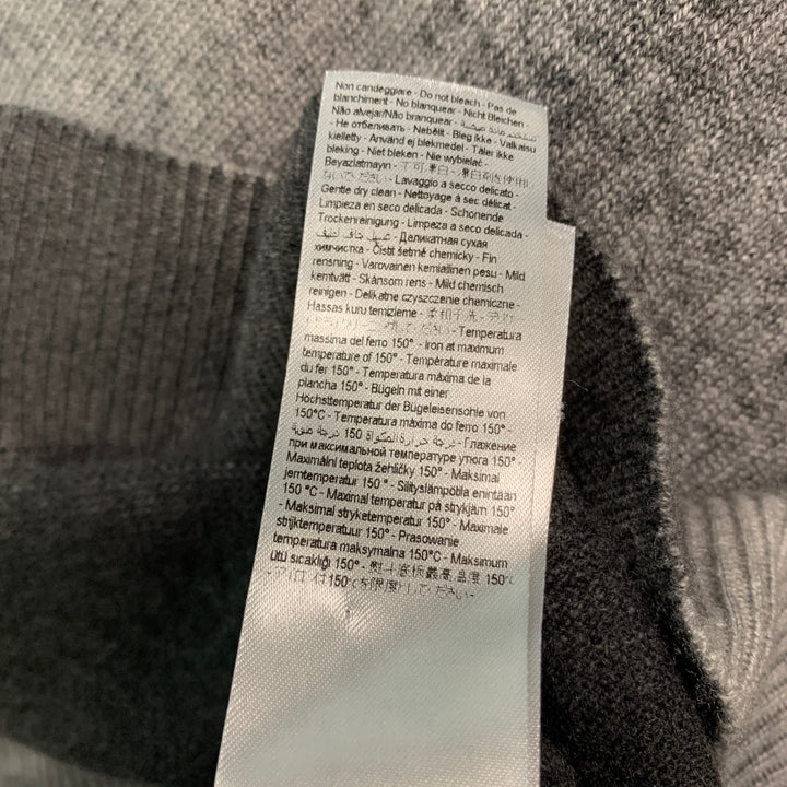 120% LINO Size XL Grey Dyed Cashmere Wool Crew-Neck Pullover