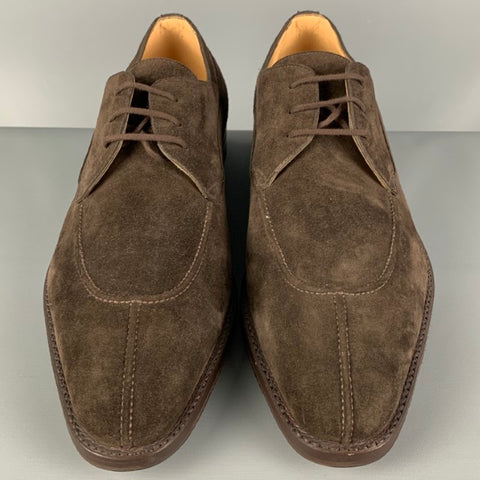 GRAVATI per WILSON and DEAN Size 12 Brown Solid Leather Split Toe Lace Up Shoes
