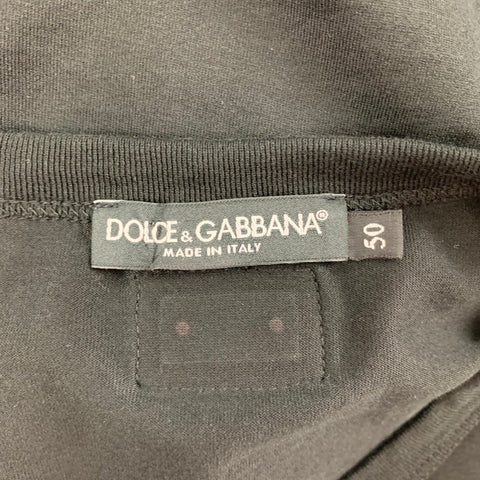 DOLCE & GABBANA Size M Black Cotton Crew-Neck T-shirt