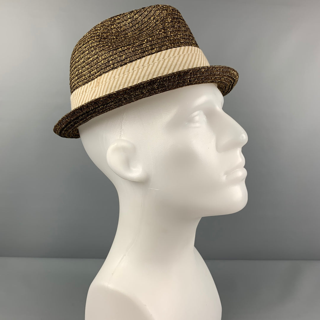 GOORIN BROTHERS Size S Brown Yellow Woven Cotton Straw Hat