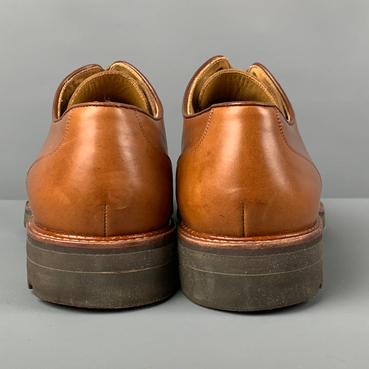 RALPH LAUREN Size 10.5 Tan Leather Lace Up Raimy Shoes