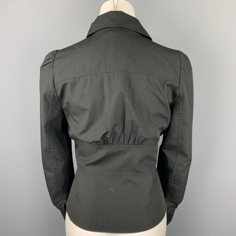 MARTIN GRANT Taille S Veste ceinturée en coton/polyester noir
