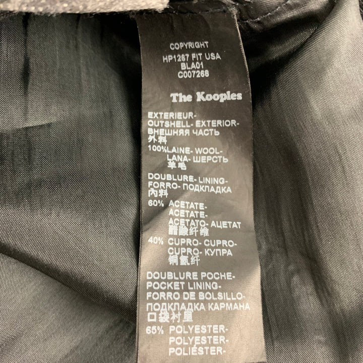 THE KOOPLES Size 28 Black Wool Zip Fly Dress Pants