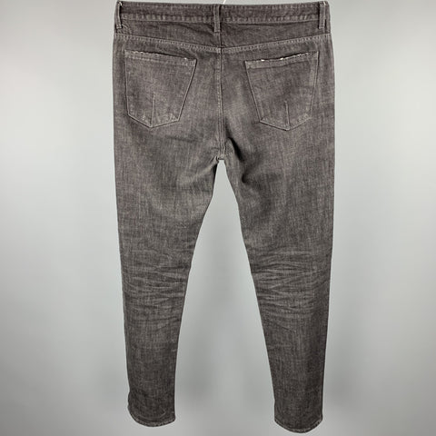 POEME BOHEMIEN Size 34 Black Denim Zip Fly Jeans