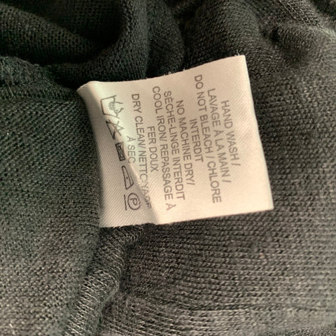 IRO CLAY Taille XS T-shirt à col rond en lin noir vieilli