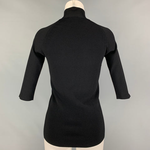 ALYX Size M Black White Viscose Polyester 3/4 Sleeves Casual Top