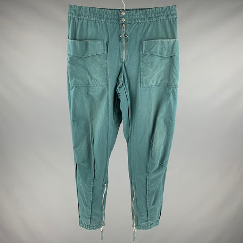 ISABEL MARANT Pantalon décontracté cargo en coton sarcelle taille XL