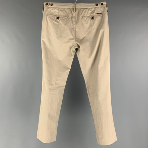 BURBERRY BRIT Size 32 Khaki Solid Cotton Button Fly Casual Pants