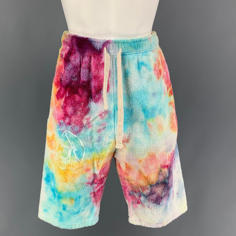 CAMP HIGH COLLECTIVE Size S Multi-Color Tie Dye Cotton Drawstring Shorts