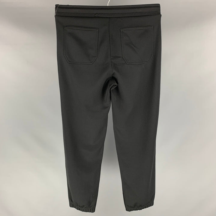 GIVENCHY Size L Black Solid Polyester Cotton Sweatpants Casual Pants