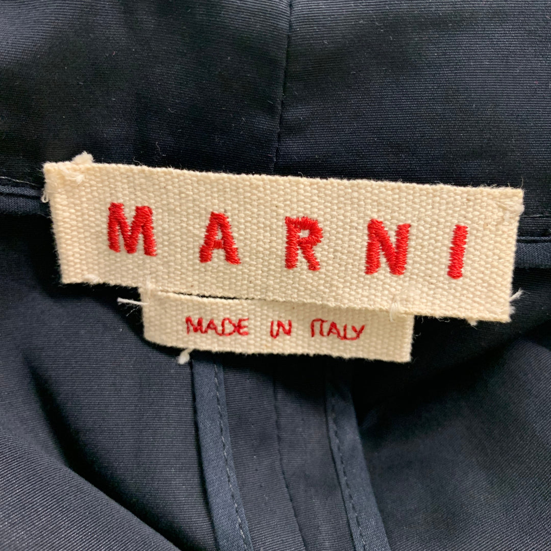 MARNI Size 2 Black Cotton A-Line Jacket