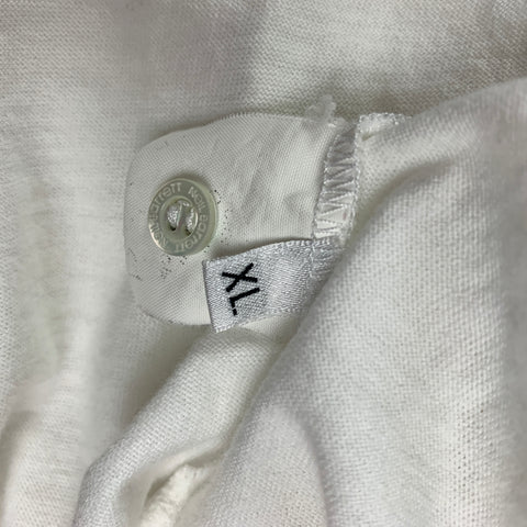 NEIL BARRETT Taille XL Blanc Tissus Mélangés Coton Henley Pull