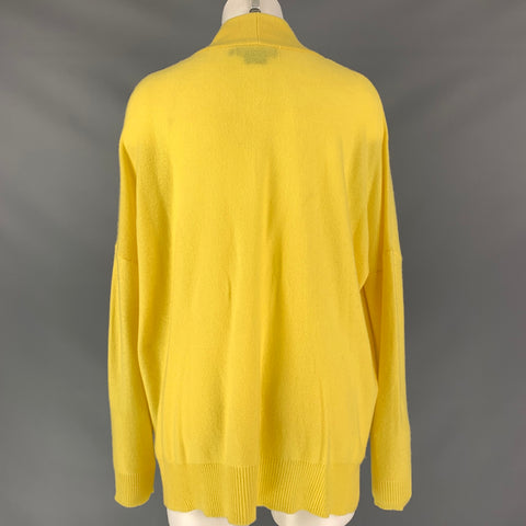 RALPH LAUREN Size M Yellow Cashmere Knitted Pullover