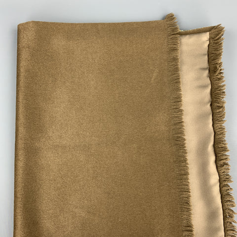 HERMES Print Taupe Angora Silk Scarf